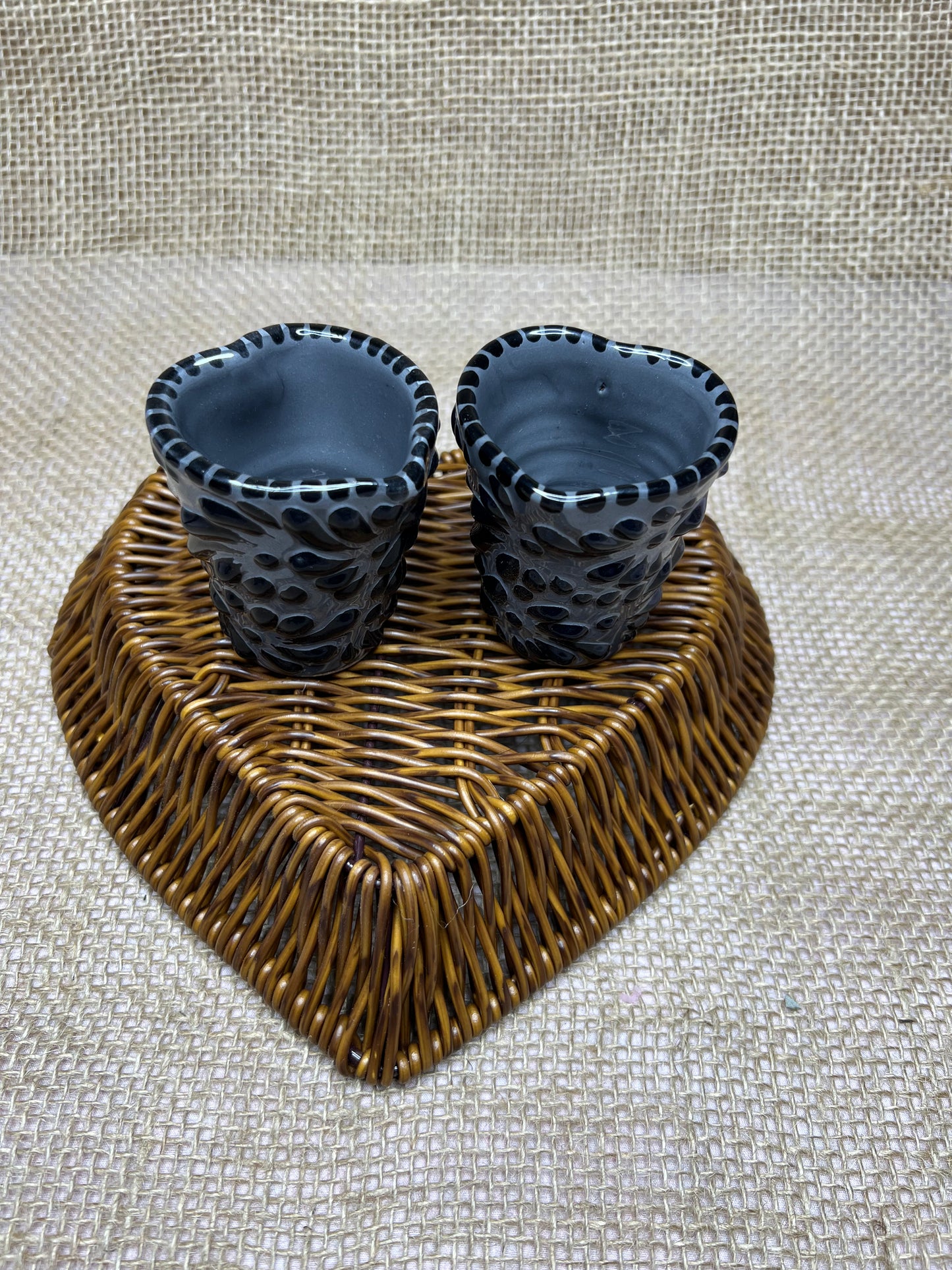 "Sombra Gris" Talavera Shot Glasses