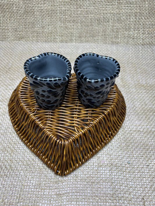 "Sombra Gris" Talavera Shot Glasses